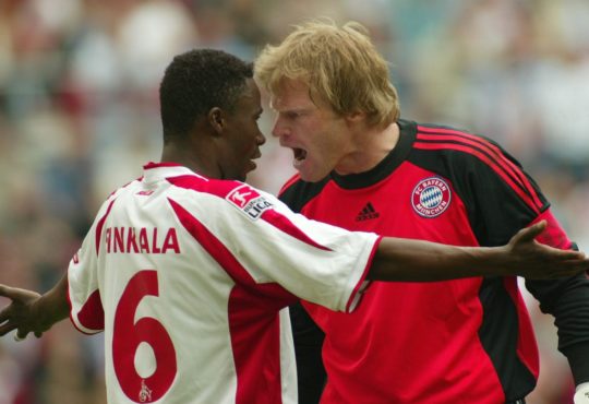 Oliver Kahn und Andrew Sinkala