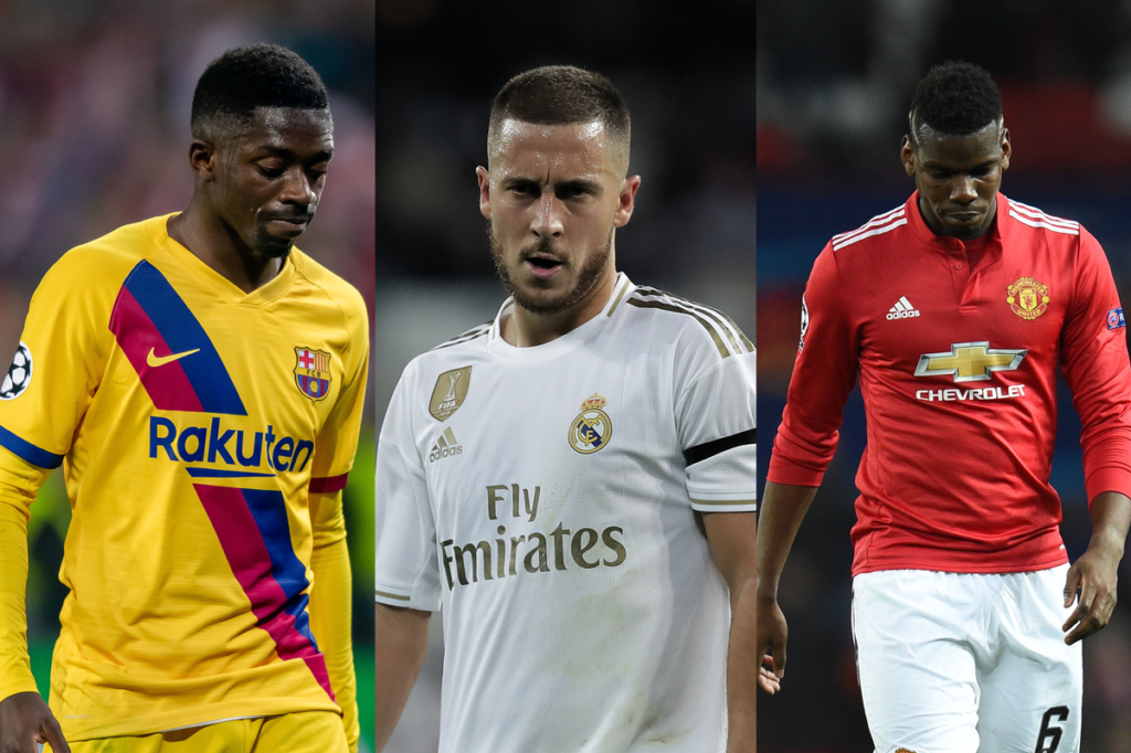 Dembele, Hazard und Pogba