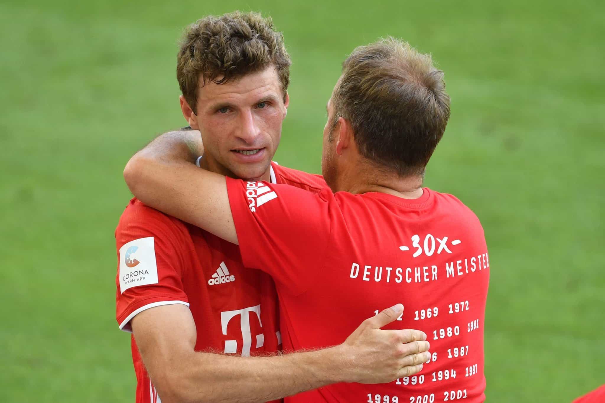 Thomas Müller und Hansi Flick