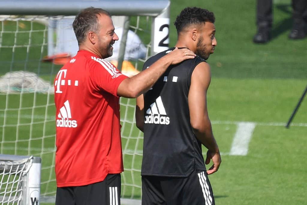 Hansi Flick und Corentin Tolisso