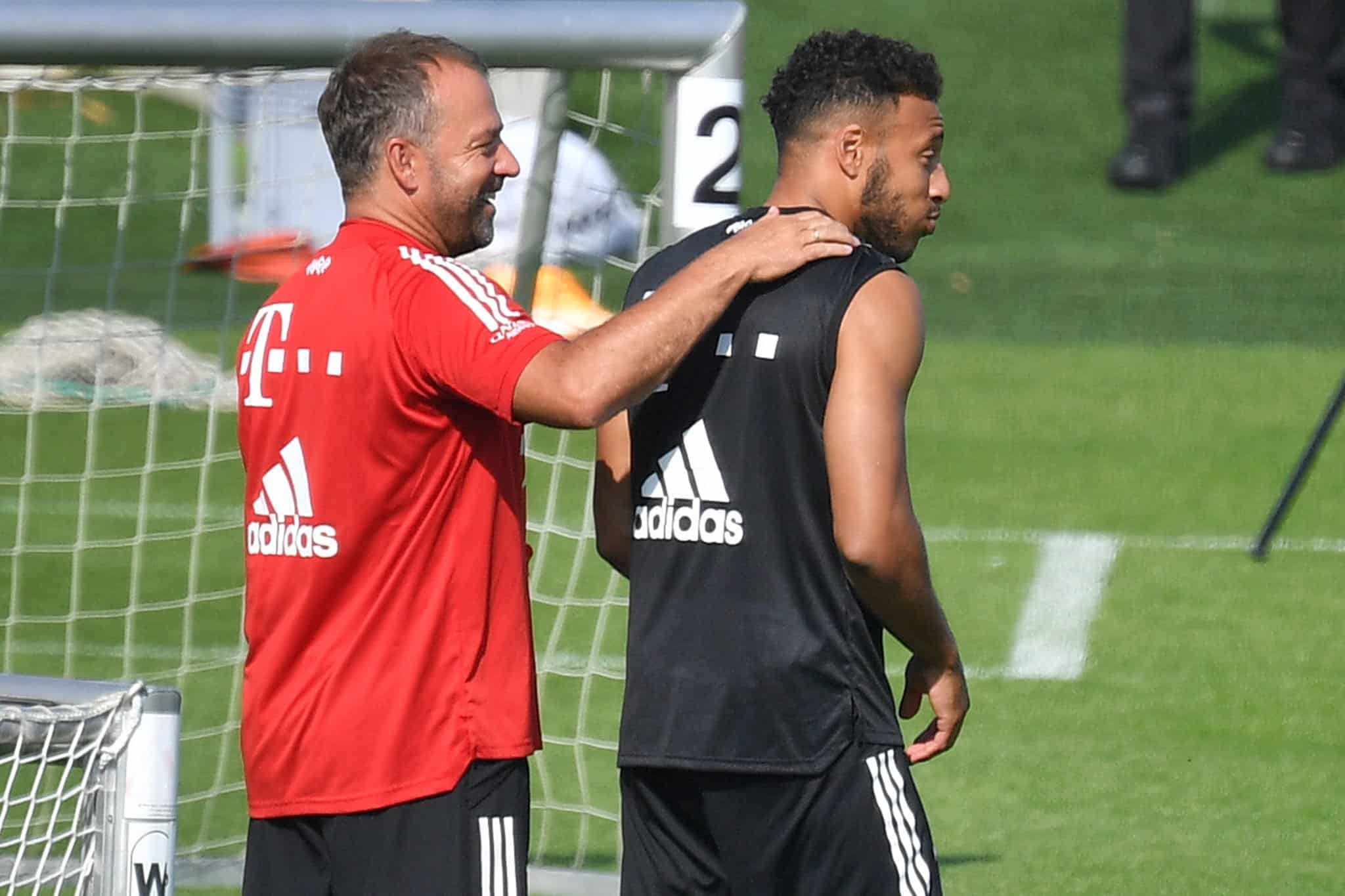 Hansi Flick und Corentin Tolisso