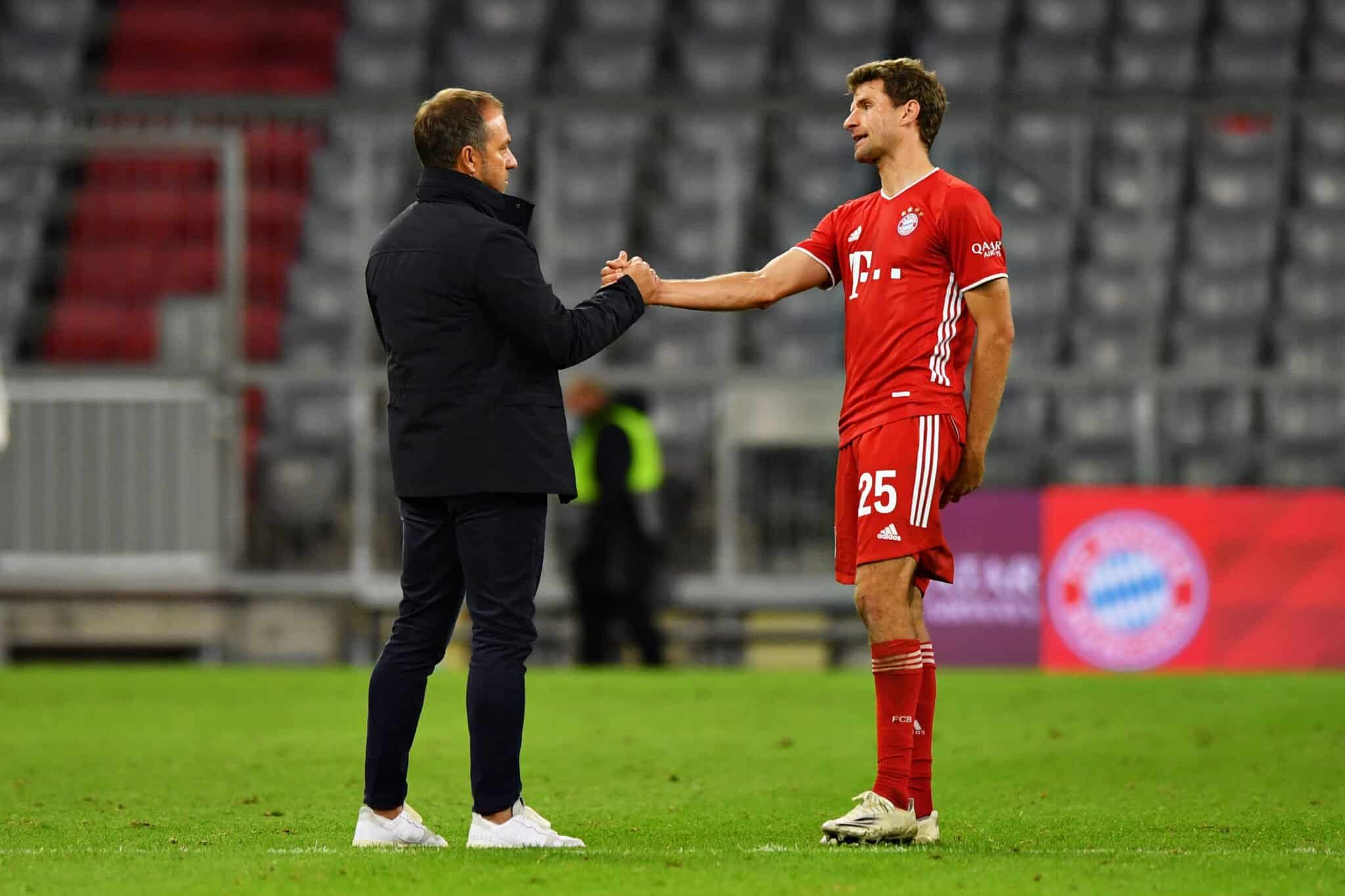Hansi Flick und Thomas Müller