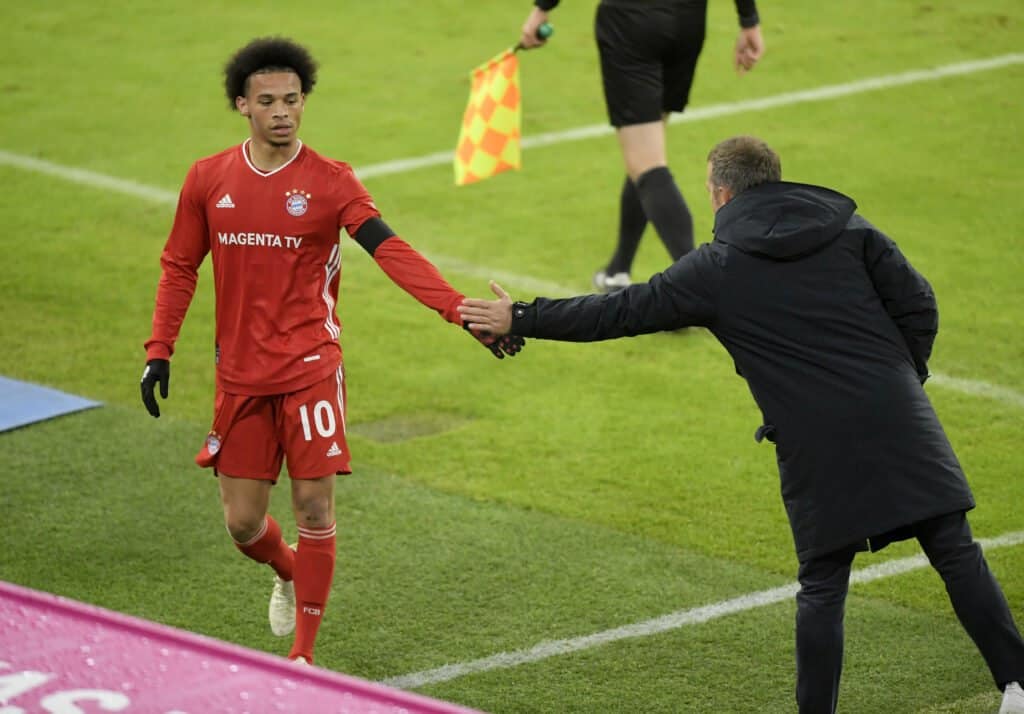 Leroy Sane und Hansi Flick