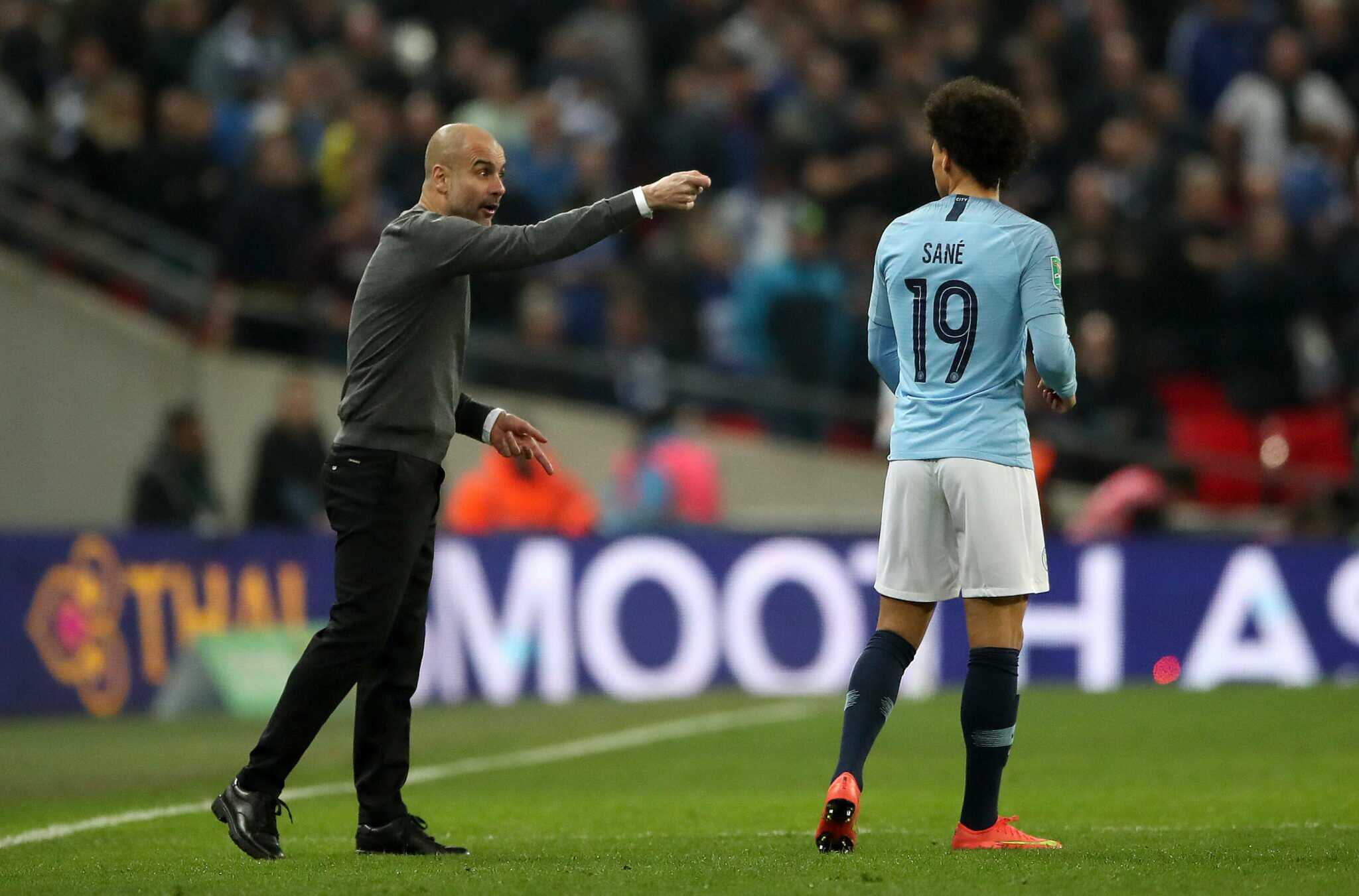 Pep Guardiola und Leroy Sane