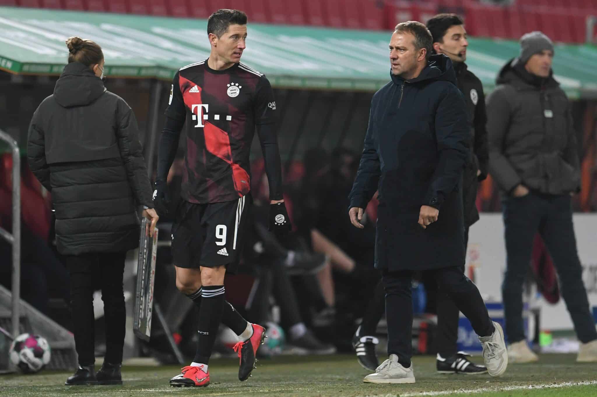 Robert Lewandowski und Hansi Flick