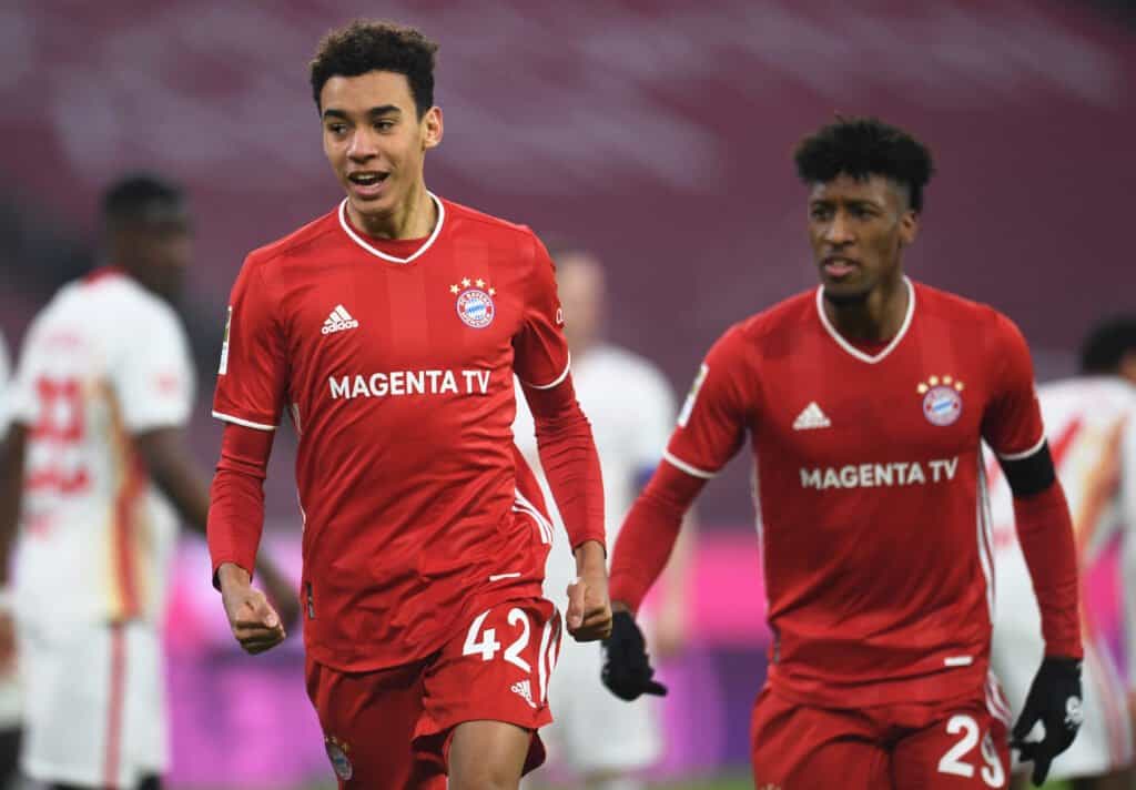 Jamal Musiala und Kingsley Coman