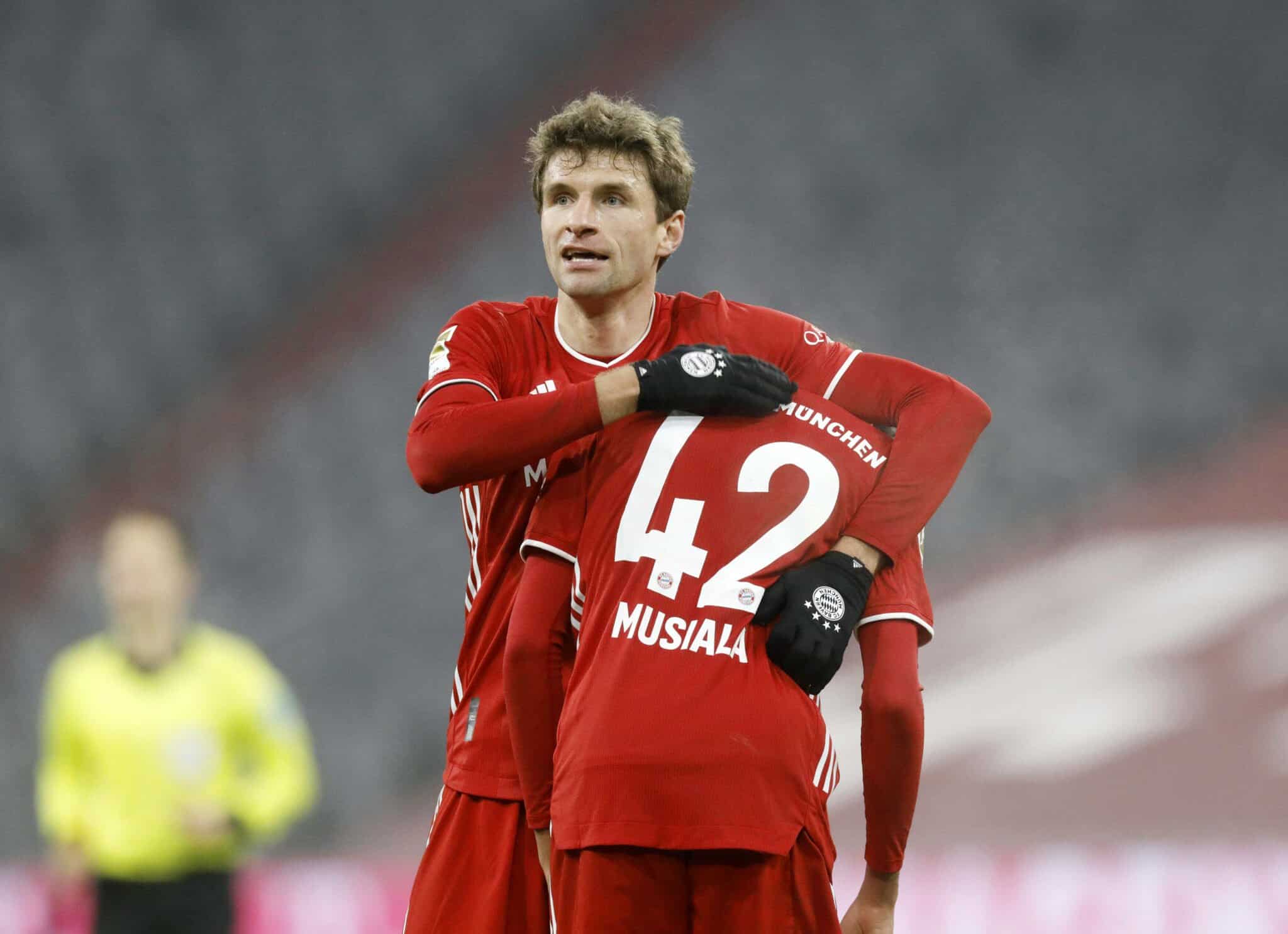 Thomas Müller und Jamal Musiala