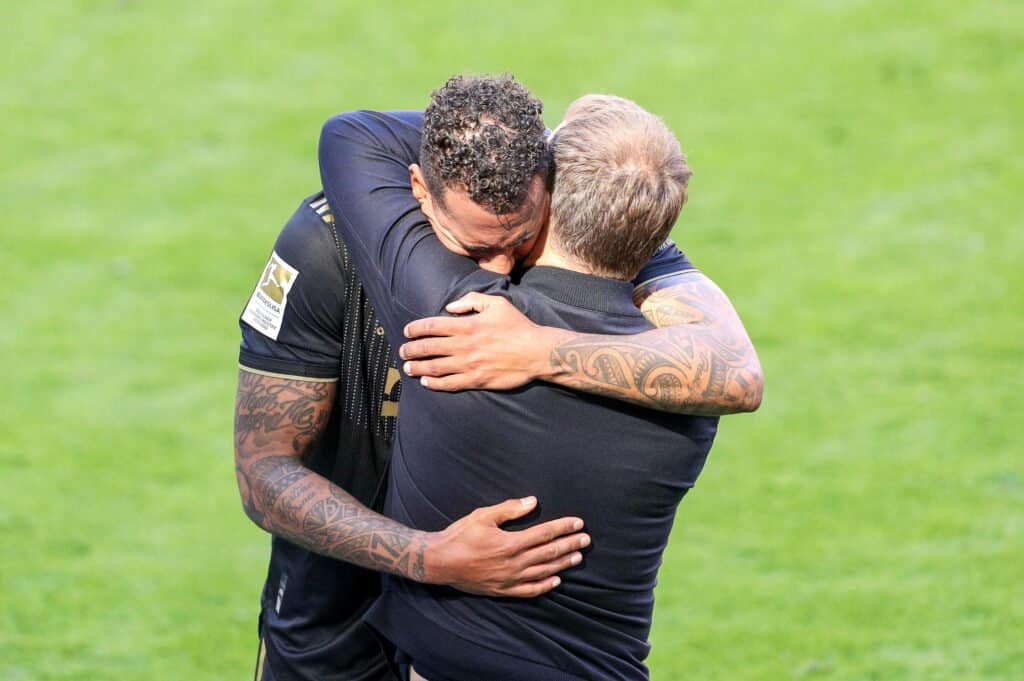 Jerome Boateng und Hansi Flick