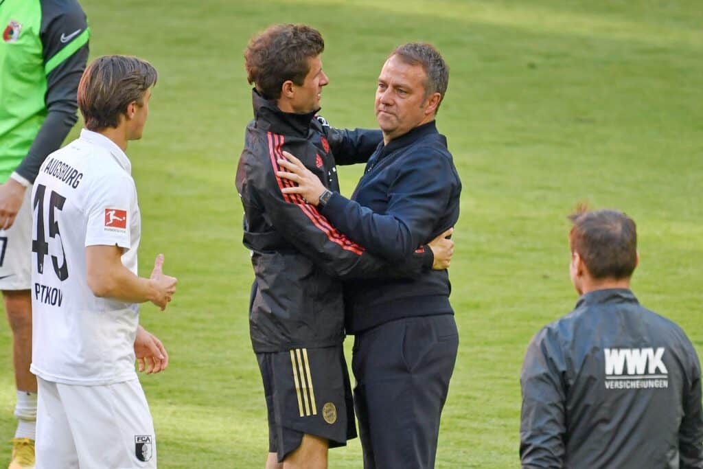 Hansi Flick und Thomas Müller