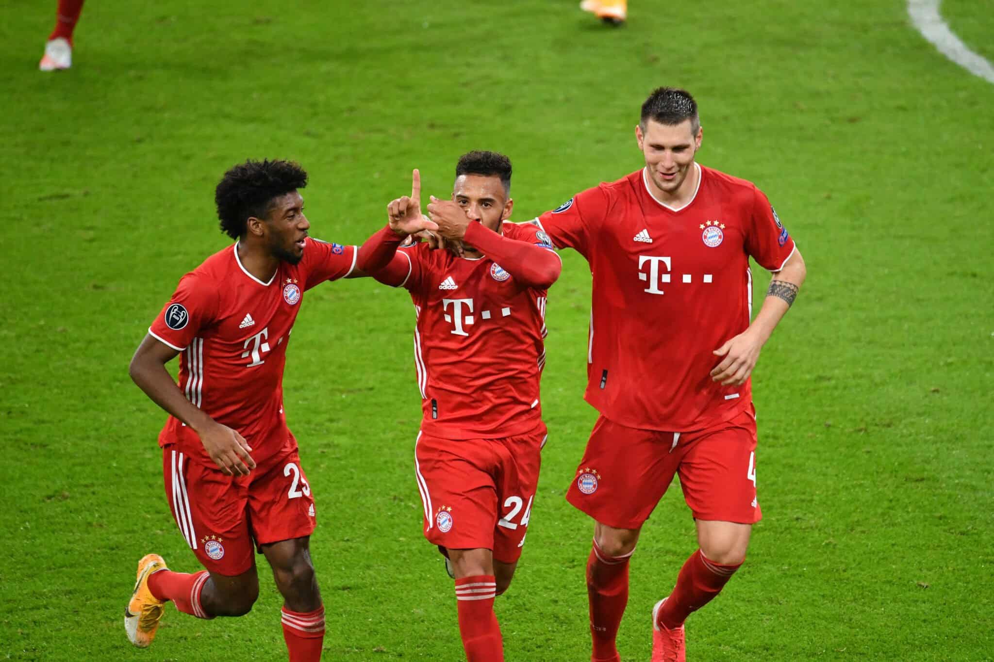Kingsley Coman, Niklas Süle und Corentin Tolisso