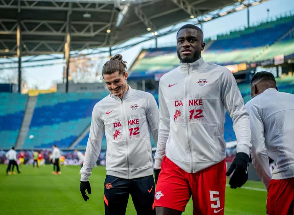 Dayot Upamcano und Marcel Sabitzer