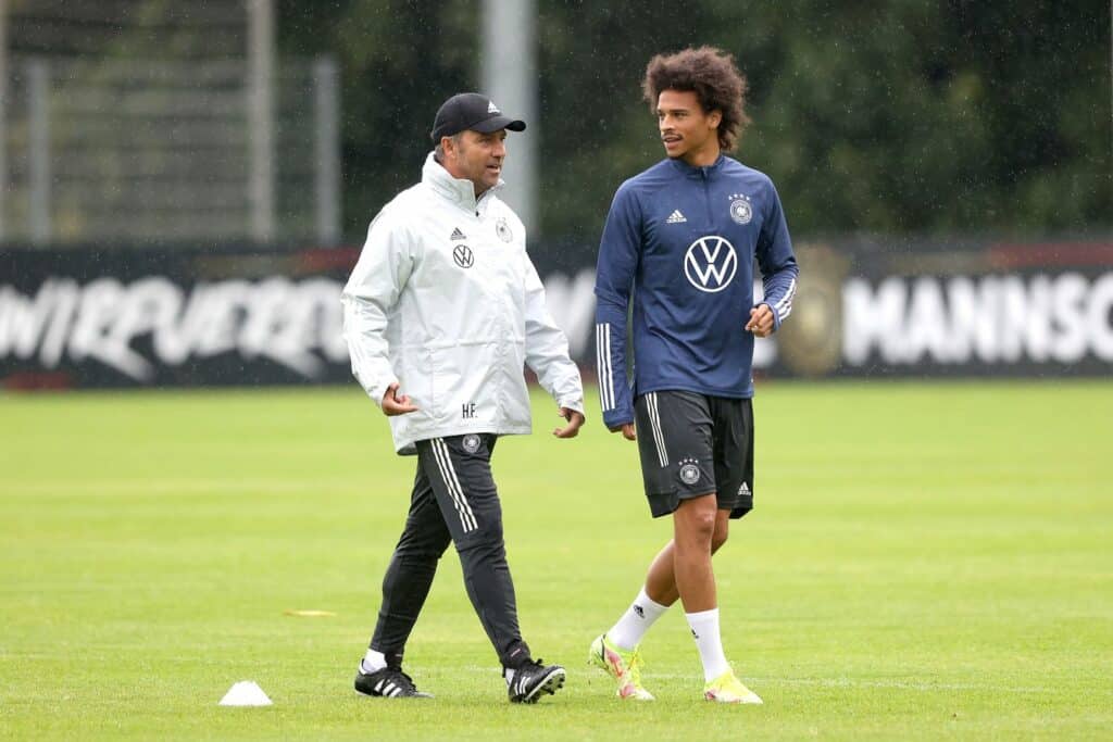 Hansi Flick und Leroy Sanea