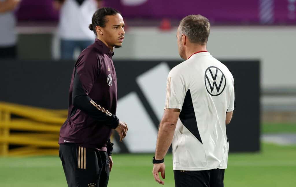 Leroy Sane und Hansi Flick