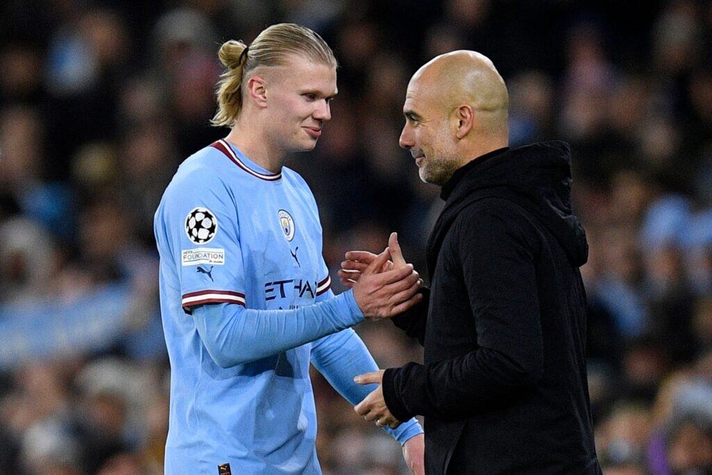 Erling Haaland und Pep Guardiola