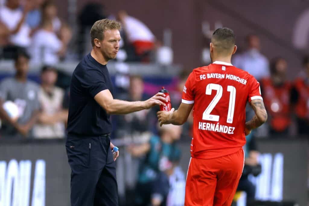Julian Nagelsmann und Lucas Hernandez