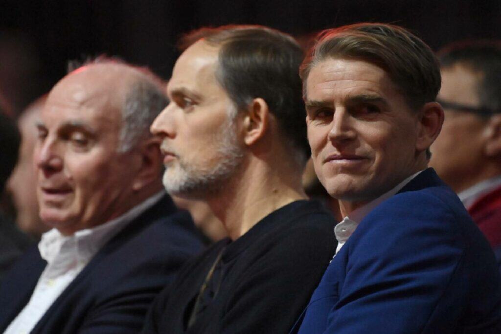 Christoph Freund, Thomas Tuchel und Uli Hoeness