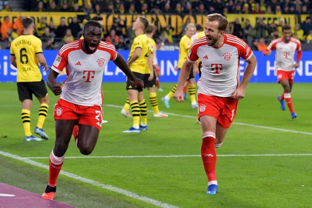 Dayot Upamecano und Harry Kane