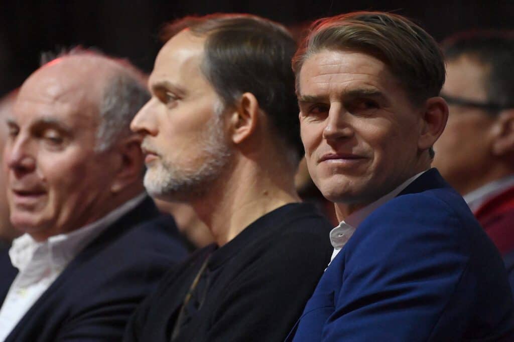 Christoph Freund, Thomas Tuchel und Uli Hoeneß
