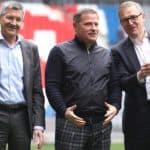 Max Eberl, Jan-Christian Dreesen und Herbert Hainer